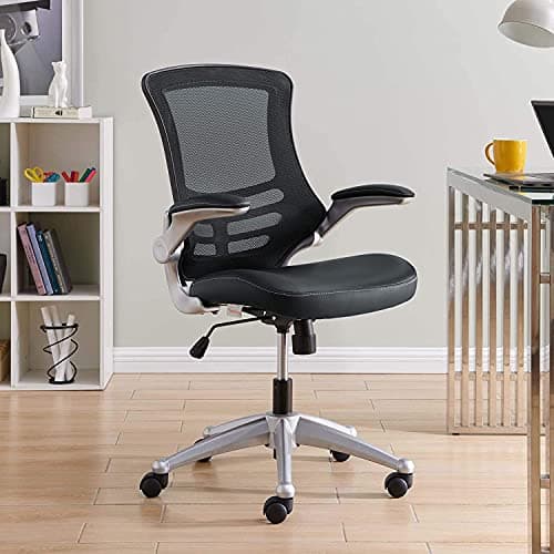 Modway Attainment Mesh Back and Vinyl Seat Modern Office Chair in Black 11