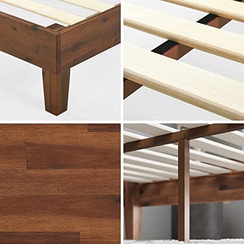Zinus Marissa Deluxe Wood Platform Bed Frame, No Box Spring Needed, Wood Slat Support, Easy Assembly, Queen 7