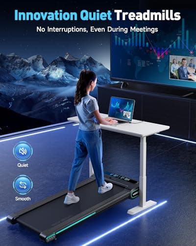 YOSUDA Walking Pad Treadmills with Auto Incline, 9% Incline Tredamills Under Desk with 300LBS Weight Capacity & 3 Adjustable Slopes(Black Blue) 5