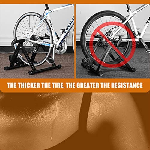 Bike Trainer Stand for Indoor Riding, Bicycle Exercise Training Stand with Magnetic Flywheel,Noise Reduction,5Resistance Settings Stationary Bike Resistance for Road 5