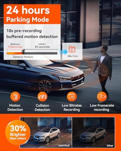 Vantrue N5 4 Channel WiFi 360° All Sides Dash Cam, STARVIS 2, IR Night Vision, 2.7K+1080P*3 Front Rear Inside Dashcam, Voice Control, GPS, 24 Hours Buffered Parking Mode Dash Camera, 512GB Max (N5) 7