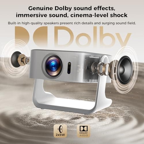 ELEPHAS 4K Smart Projector with WiFi and Bluetooth - Compatible with Google TV, Netflix, Prime Video, YouTube, Dolby Audio, Auto Focus & Keystone, 270° Rotatable, Video Projector for Indoor/Outdoor 7