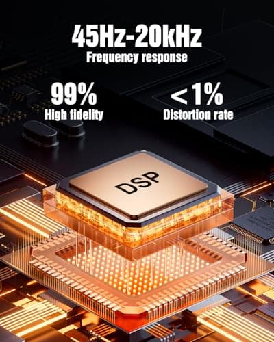 Hiwill 4.1ch Sound Bar with Dolby Atmos, 300W Sound Bar for Smart TV with Subwoofer, 2 Front Surround Speakers, Soundbar for TV Speaker, Adjustable Bass, Surround Sound System for TV, HiElite A41 7