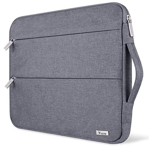 Voova 15.6 16 Inch Laptop Sleeve Case Compatible with MacBook Pro 16 M1/M2/M3/M4 Max 2019-2025, 15.6-16” Hp Lenovo Acer Asus, Waterproof Slim Computer Bag Cover with Handle, Grey