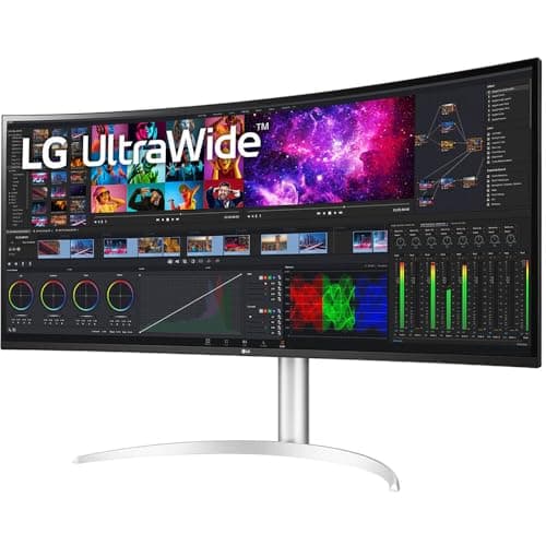 LG UltraWide 40WP95C-W (5120 x 2160) 39.7" 21:9 Curved FreeSync 5K2K HDR IPS Monitor (40WP95C-W) + Cleaning Kit + USBC Cable + HDMI Cable 4