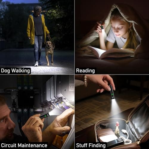 Blukar Rechargeable EDC Flashlight, 360L Mini Keychain Flash Light with 3 Lighting Modes, Memory Function, Waterproof, Compact and Portable Pocket Light for Everyday Carry, Emergency,Camping,Outdoor 8