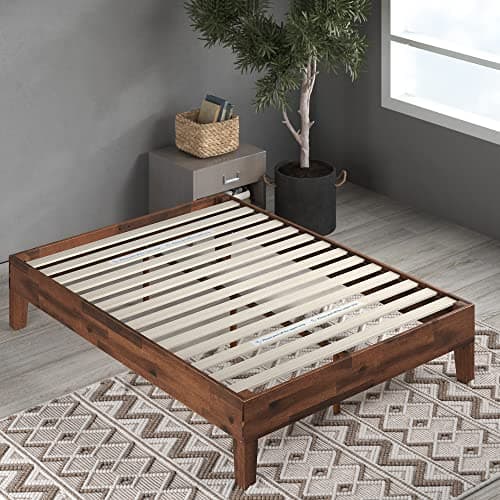 Zinus Marissa Deluxe Wood Platform Bed Frame, No Box Spring Needed, Wood Slat Support, Easy Assembly, Queen 9