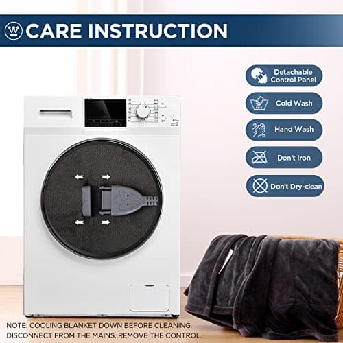 Westinghouse Electric Blanket King Size, Super Cozy Soft Flannel 100"" x 90"" Heated Blanket with 10 Fast Heating Levels & 1-12 Auto-Off, Machine Washable, ETL&FCC Certification, Charcoal 6