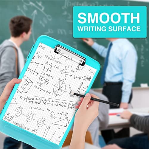 Sooez Clipboards with Storage, High Capacity Clip Boards 8.5x11 with Storage, Heavy Duty Nursing Clipboard Folder, Plastic Clipboard with Pen Holder for Women Teachers Work, School & Office Supplies 6