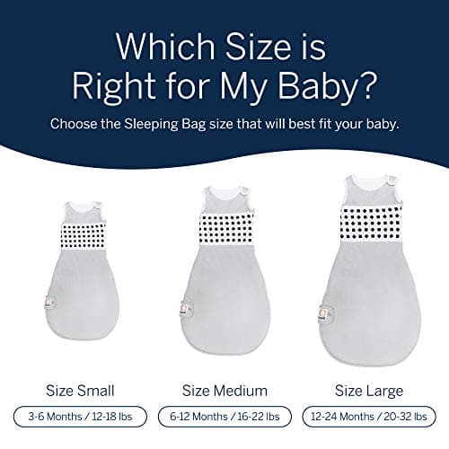 Nanit Breathing Wear Sleeping Bag, Size Small, 3-6 Months, Pebble Grey 7