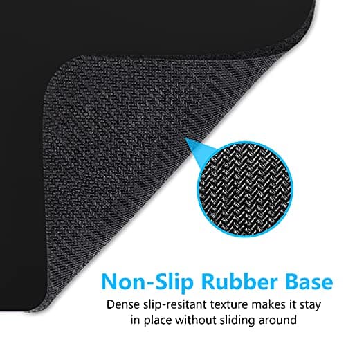 Dapesuom Small Mouse Pad, 6 x 8 Inch Thick Rubber Premium-Textured Non-Slip Portable & Washable Mini Mouse Mat for Women Men Wireless Laptops Keyboard Tray Gaming Work Computer Office Travel, Black 6