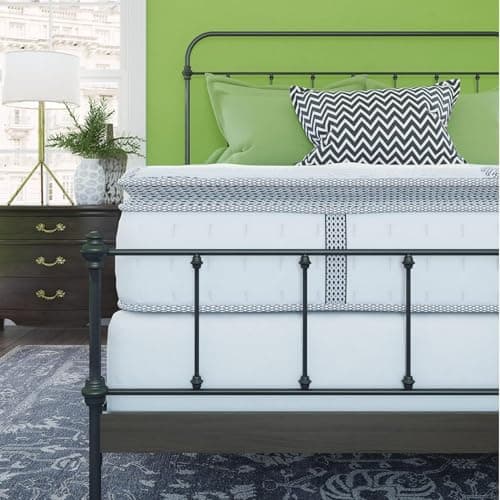 Classic Brands Mercer Cool Gel Memory Foam and Innerspring Hybrid 14-Inch Euro Pillow Top Mattress, Mattress in a Box, California King