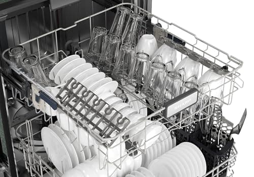 Sharp SDW6726MS 24-inch Stainless Steel Dishwasher, 47 dB Library Quiet, Third Rack, Power Wash Sprayer, 12 Place Settings, 21