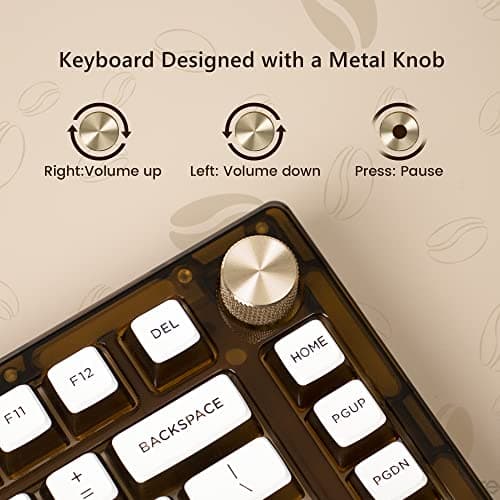 Womier 75% Keyboard, Hot Swappable Mechanical Keyboard, TPO and Gasket Dual-Mount Retro Gaming Key Board, Knob Control Custom RGB Backlit, Pre-lubed Stabilizer for Mac/Win (G75 Brown) 5