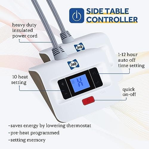 Sealy Electric Blanket Queen Size, Dual Control Soft Sherpa Heated Blanket with 10 Heating Levels & 1 to 12 Hours Auto-Off Settings Over-Heated Protection 84"x90" Machine Washable, Charcoal 5