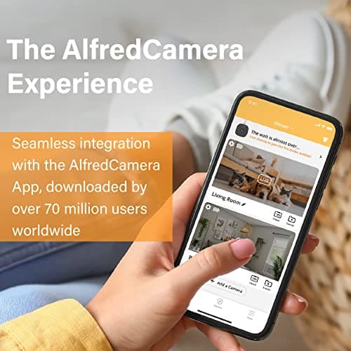 AlfredCam Indoor WiFi Security Camera, FullHD 1080P, 2.4G/WiFi, Continuous Recording, Motion Detection, Night Vision, Baby Monitor/Pet/Nanny Cam, App Powered (90M+ downloads) 6