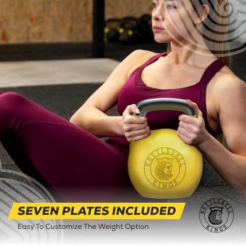 Kettlebell Kings Competition Kettlebells Weight (35mm Handle) 8-48 KG - Hand Weights Workout Gym Equipment and Strength Training Sets for Women and Men for Home Gym - Suitable for Repetition Workouts 6