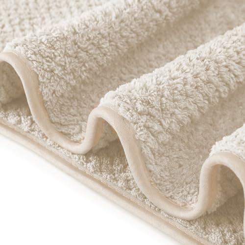 Extra Large Bath Towel Set of 2 (35"x70"),Oversized Bath Sheet Super Soft Highly Absorbent Jumbo Bathroom Towel Set Microfibers Quick Dry Shower Towel for Hotel,Bathroom,Guest,Spa,Gym (2PCS Khaki) 5