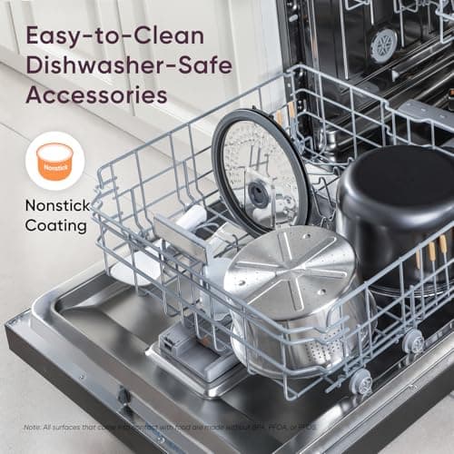 COSORI Rice Cooker 10 Cup, 24h Keep Warm, Non-stick Ceramic Inner Pot, 18 Functions Fuzzy Logic Rice Maker with Stainless Steel Steamer Basket, Sauté, Slow Cooker, Black 7