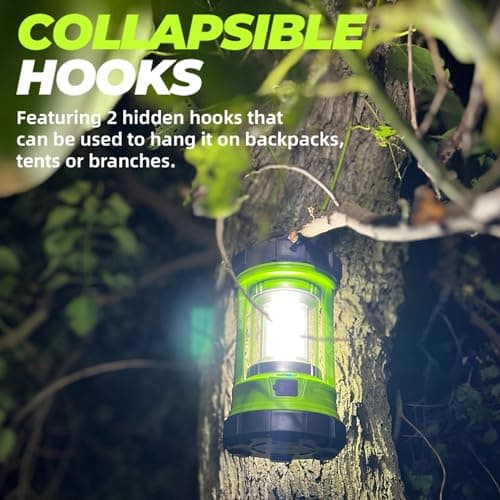 Camping Lantern 3000LM, LED Lanterns for Power Outages with 4400mAh Phone Charger, Impact-Resistant Rechargeable Lantern, 5 Light Modes Waterproof Lantern for Hurricane Emergency(Pale Green) 6