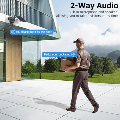 Kurain Dual Lens Solar Security Cameras Wireless Outdoor, 5G/2.4G WiFi 6, 360° View Pan/Tilt Home Security Camera with 6MP Color Night Vision, Motion Detection, 2-Way Audio, Spotlight Siren 9