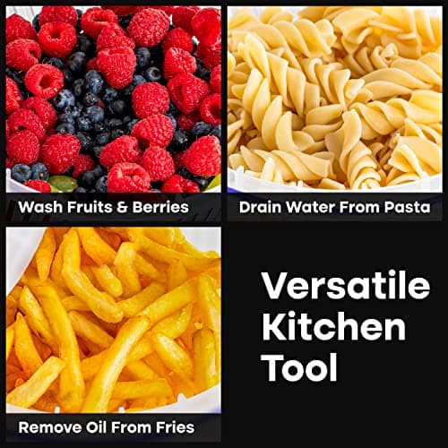 lily&stone Large Stainless Steel Pump Salad Spinner with Drain, Bowl, and Colander - Quick and Easy Multi-Use Lettuce Spinner, Vegetable Dryer, Fruit Washer, Pasta and Fries Spinner - 6.33 Qt 7