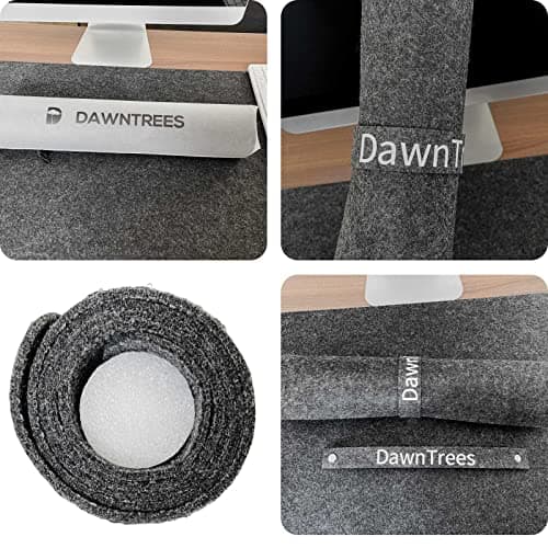 Felt Desk Mat | Computer Mat for Desk(36x12Inches) | Large Felt Mouse Pad and Keyboard Mat | Desk Protector for Office | Dark Gray 7