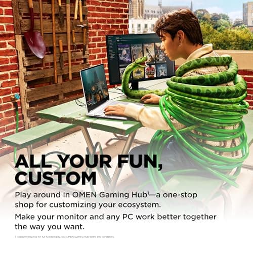 HP OMEN 23.8" FHD 165Hz Gaming Monitor, FHD Display (1920 x 1080), IPS panel, 99% sRGB, 90% DCI-P3, 16:9, AMD FreeSync Premium Technology, 24 (2023),Black 9
