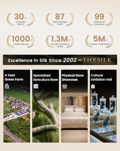 THXSILK Set of 2 100% Silk Pillowcases for Hair and Skin, Both Sides Grade 6A+ 22 Momme Mulberry Silk Pillow Case with Hidden Zipper, Soft & Smooth White Pillowcases(2pcs, Queen Size 20"x30") 7