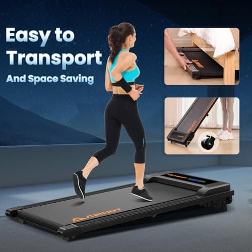 AIRHOT 15 Incline Walking Pad with Remote Control & LED Display, Quiet Under Desk Treadmill for Compact Space, Portable Home Office Use 8