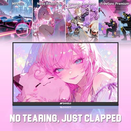 SANSUI Gaming Monitor 27" 1440p 260hz/240hz WQHD 2K - Fast IPS 1ms FreeSync Premium 丨DCI-P3 98% 丨sRGB130% 丨HDR10 丨2×DisplayPort 1.4丨2×HDMI2.0 PC Gaming Monitor with Crosshair 6