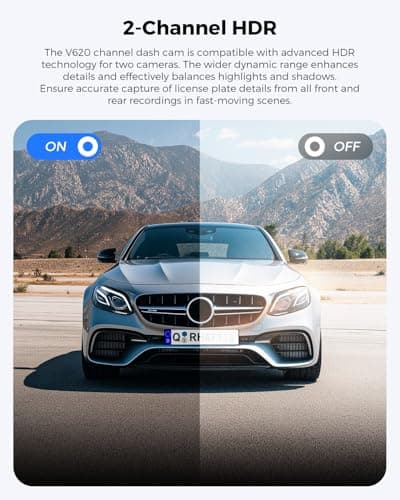 Dash Cam Front and Rear: 4K+1080P FHD Dual Dash Camera for Cars with Night Vision, 2 Channel HDR Dash Camera, 24H Parking Mode Car Camera, Built-in GPS, WiFi 6, Free 64GB Card 5