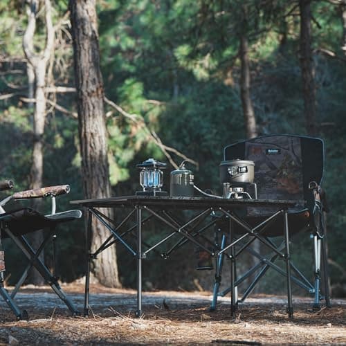 Byliable Camping Table Folding Portable Camp Aluminum Fold Up Lightweight Roll Up Table Adjustable Height with Carry Bag Indoor Outdoor for Camping, Picnic, Backyard, BBQ, Patio, Black 9