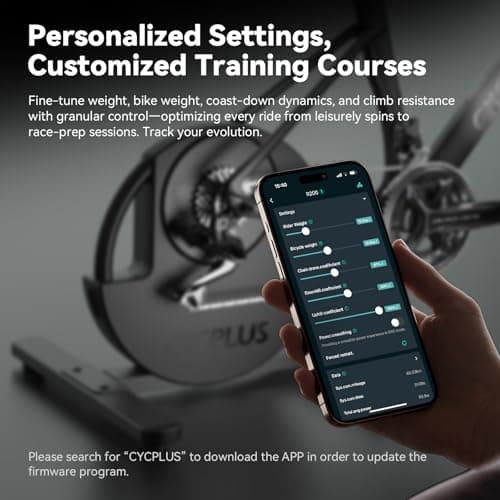 CYCPLUS R200 Smart Indoor Bike Trainer, 2200W Brushless Motor, 19% Gradient Simulator, BLE & ANT+ Dual Mode, Virtual Shifting, Uphill/Downhill Simulation, Super Silence for Realistic Indoor Cycling 7