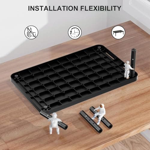 WALI Computer Monitor Stand for Desk, Adjustable Laptop Riser, Desk Monitor Stand Underneath Storage for Office, School Supplies (PTT001-B), 1 Pack, Black 8