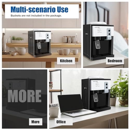 ERAAND Top Loading Countertop Water Cooler Dispenser,Hot & Cold Water Dispenser Hold 1.1-4.9gal Water Bottles for Home Office Dormitory Use 9