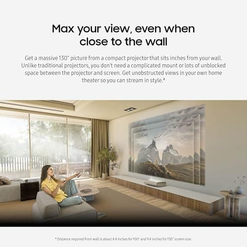 Samsung 130-Inch Class LPU9D Series The Premiere Ultra Short Throw 4K AI Smart TV Triple Laser Projector for Home Theater w/ Gaming Hub, Vision Boost, Powerful Sound, Alexa Built-In, SP-LPU9DSA, 2024 5