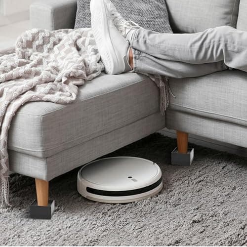 Bed Risers Adjustable Furniture Riser to 1.89 Inches and 3 Inches Blocks for Desk Legs Tables Sofa Refrigerators. Couch Risers for Table Legs Up to 4000 Pounds (Black) 7