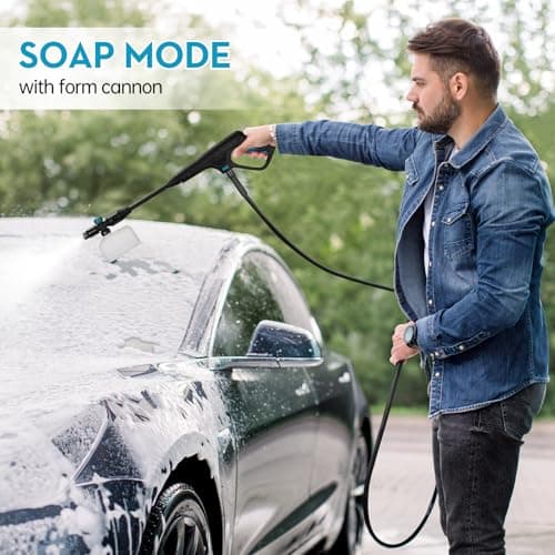 GREENER Electric Pressure Washer 3500 PSI, Adjustable Nozzle, 2.4GPM, High Pressure Washer with 50ft Outlet Hose, Power Washer Electric Powered with Soap Cannon for Car, House, Patio Cleaning 5