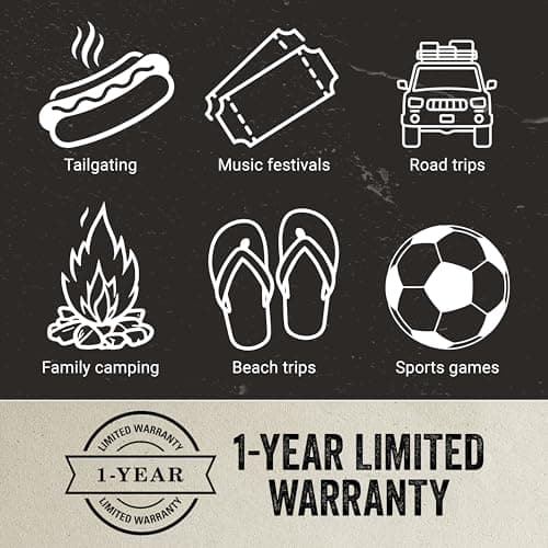 Coleman Portable Camping Chair with 4-Can Cooler, Cushioned Seat & Back with Side Pockets & Cup Holder, Carry Bag Included, Great for Camping, Tailgating, Firepits, Patio, & More 8