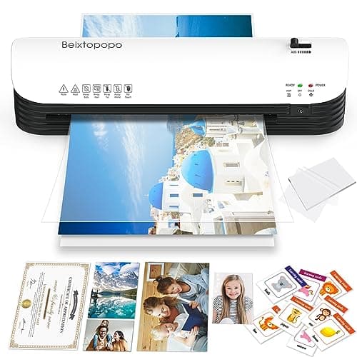 Thermal Laminator, 8.5x11 Laminator, 9 Inch Laminater Machine with 12 Laminating Sheets, A4/A5/A6 Personal Hot Cold Laminating Machine for Home School Teachers Office, Anti-Jam