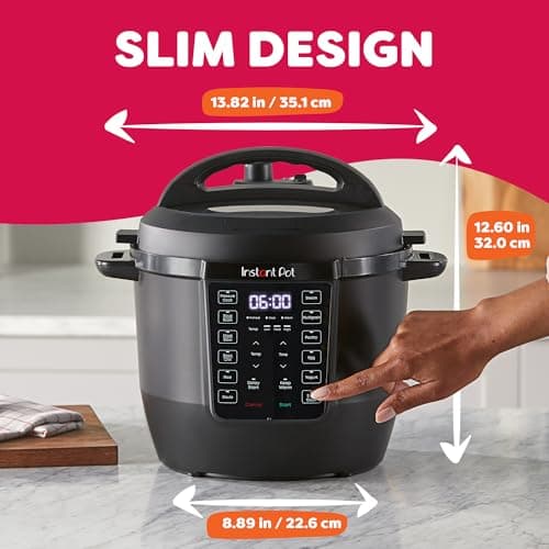 Instant Pot 6QT RIO 7-in-1 Multi-Cooker, Pressure Cooker, Slow cook, Sauté, Steam, Rice Maker, Yogurt, & Warmer, Black, 6 Quarts 7
