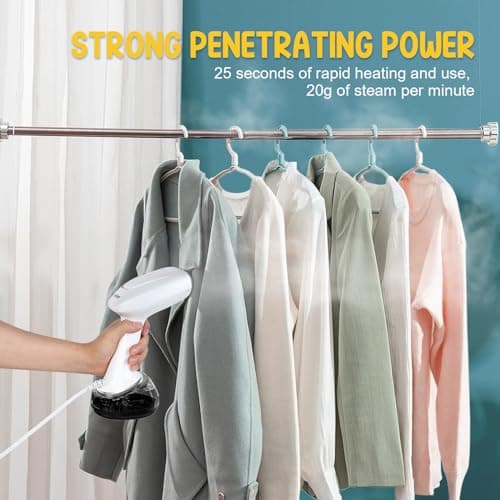 Rolipo Handheld Steamer for Clothes 1200W, Clothes Steamer with Large 360ml Water Tank, Fast Wrinkle Remover Portable Garment Steamer, Ideal for Home, Office, Travel, White 7