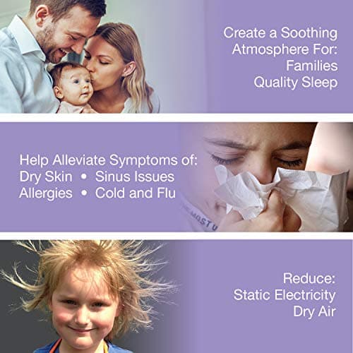 Lasko UH300 Warm and Cool Mist Humidifier with Humidistat and Timer, Quiet, Soothing Ultrasonic Dual Mist Humidifiers for Baby Nursery, Bedroom, Kids, Large Room and Home, 4.9L Tank, No Filter 8