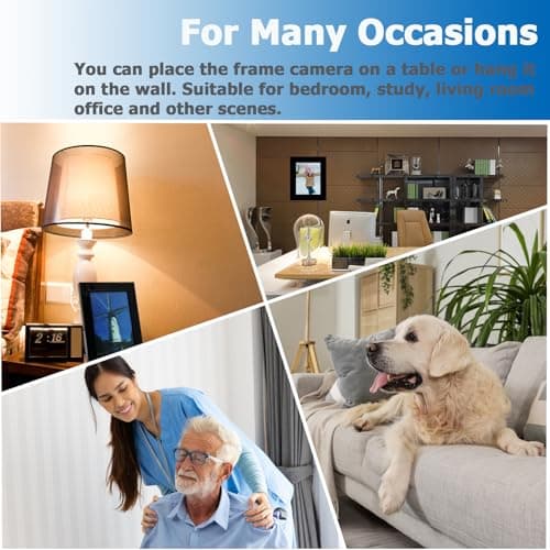 TONGCAM Security Camera, Hidden Camera Frame - Nanny Cam for Indoor Surveillance - Spy Camera with Photo Frame - No WiFi - SD Card Not Included 5