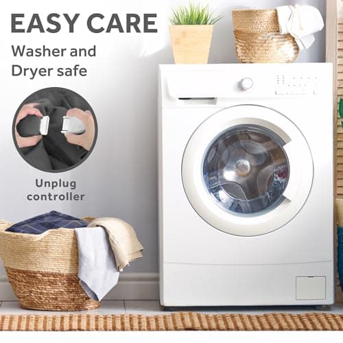 Sunbeam Royal Ultra Rodeen Blue Plaid Heated Personal Throw / Blanket, Cozy-Warm, Adjustable Heat Settings 8