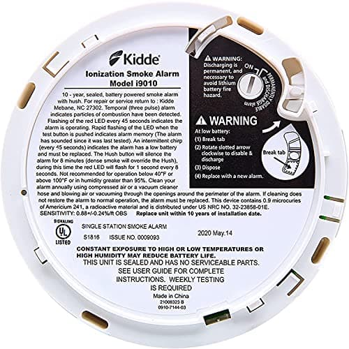 Kidde Smoke Detector, 10-Year Battery, LED Indicators, Replacement Alert, Test-Reset Button 9