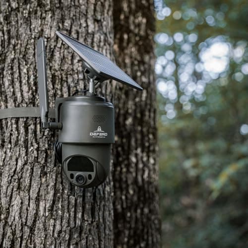 TACTACAM – Defend 360 Cellular Security Camera, 4K Photos, 1080p Video, Solar + Rechargeable Battery, 360° Pan/Tilt/Zoom, LTE Cellular, Motion Alerts, Weather Resistant 8