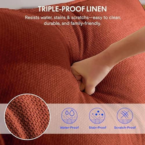 FLEXISPOT XRC7 Swivel Rocker Recliner Chair, 360° Swivel Oversized Armless Recliner with Oeko-TEX Certified Three-Proof Fabric, Award-Winning Design, Gaming Chair for Living Room Gaming Room, Orange 7