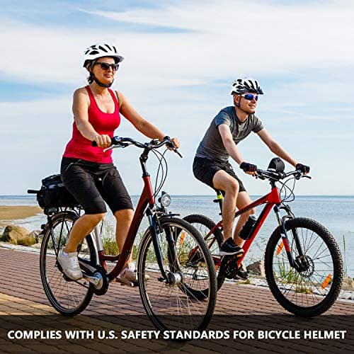 Adult-Men-Women Bike Helmet with Light - Mountain Road Bicycle Helmet with Replacement Pads & Detachable Visor 7